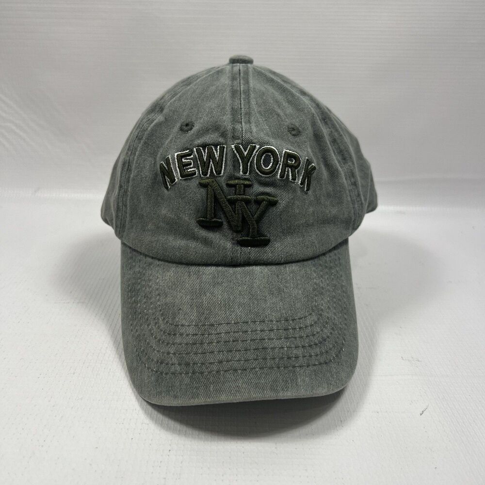 T&T New York NY Logo Cap Adult Adjustable Gray Embroidered Hat